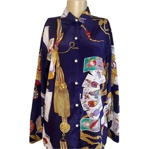 Vintage 80s Loubella Victorian Theme Blouse